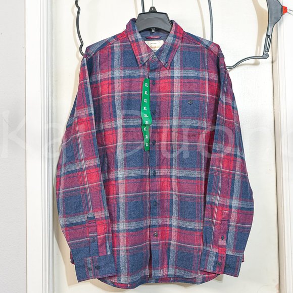 Weatherproof Vintage Mens Flannel Shirt RED - Picture 1 of 2